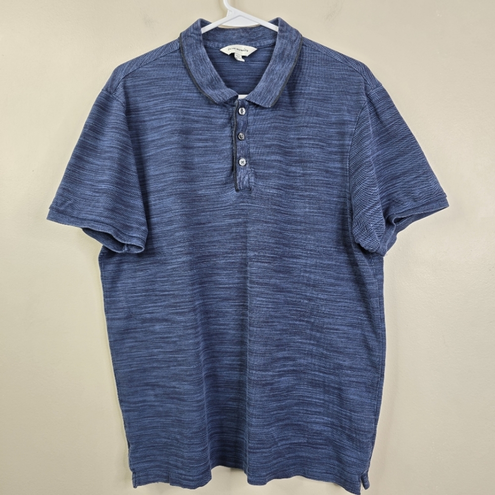 Club Monaco Mens Short Sleeve Space Dyed Polo Shirt Large